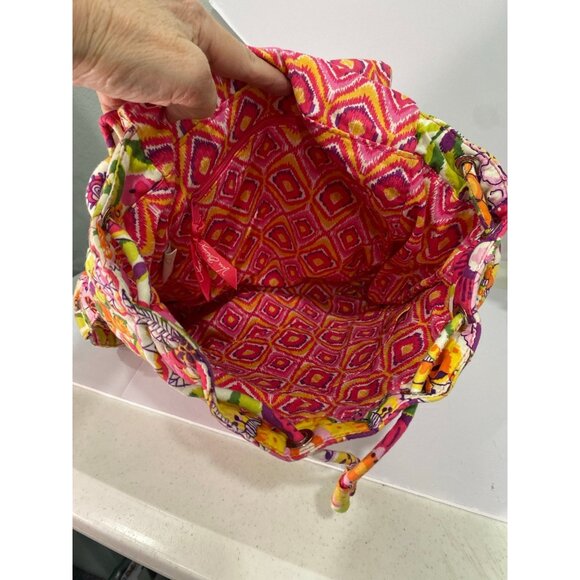 Vera Bradley Pink Purple Convertible Backpack Tote Purse -Clementine Pattern main image 7
